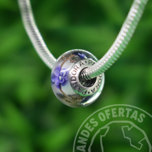 Murano Blanco Flores Morados