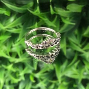 Anillo Tiara de Cuento de Hadas Plata