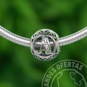 Charm Letra «A» Plata