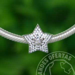 Charm Estrella Resplandeciente Plata