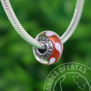Murano Rojo con Gotas Blancas