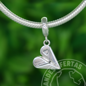 Charm Avioncito de Papel Plata