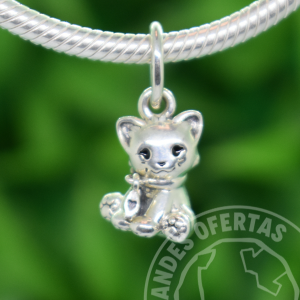 Charm Gatito Plata