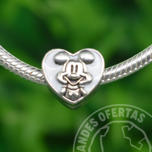 Clip Corazón Mickey Plata