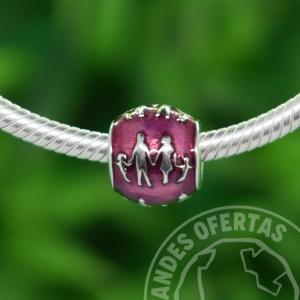 Charm Silueta Familia Plata