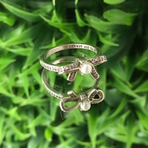 Anillo Chonga y Perla Plata