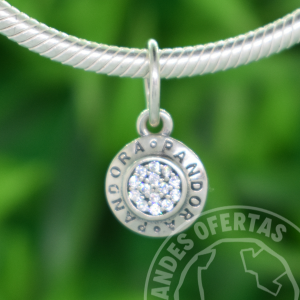 Charm Colgante Logo Pandora Brillante Plata