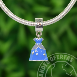 Charm Vestido Cenicienta Plata