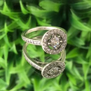 Anillo Destello Brillante Plata