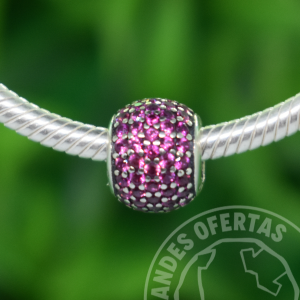 Charm Esfera Rosada Plata