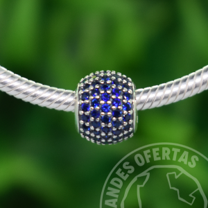 Charm Esfera Azul Plata