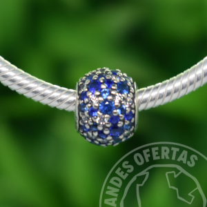 Charm Gotas Azules Plata