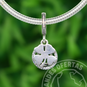Charm Trebol y Herradura Plata