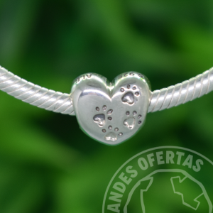 Charm Huellitas Mascota Plata