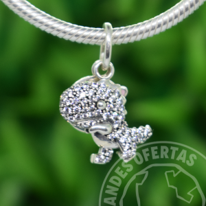 Charm Amistad Dinosaurio Plata