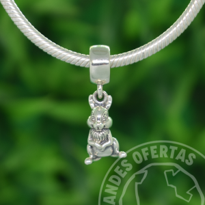 Charm Conejo Tambor de Bambi Plata