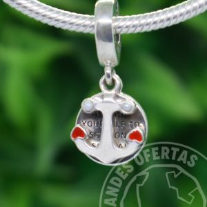 Charm Ancla de Amor Plata