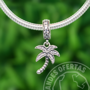 Charm Palmera Brillante Plata