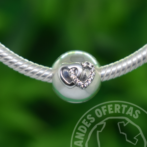 Clip Corazones Entrelazados Plata
