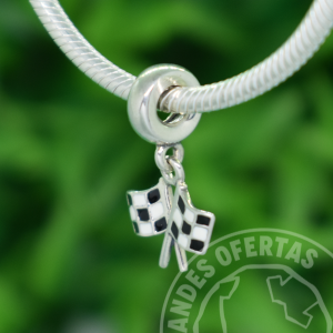 Charm Banderas de Carreras Plata