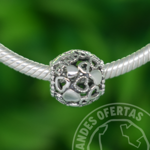 Charm Esfera Corazones Pandora Plata
