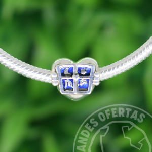 Charm Mamá Corazón Ventana Plata