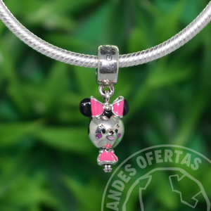 Charm Minnie Kawaii Plata