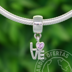 Charm Letras Love Plata