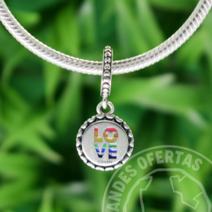 Charm Love Arcoiris Mickey Plata
