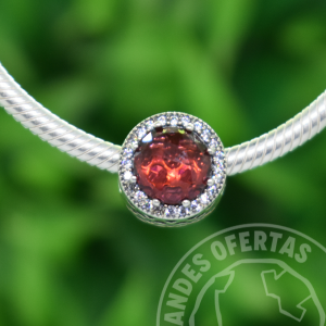 Charm Brillante Rojo Plata
