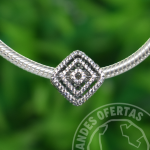Charm Rombo Circonios Plata