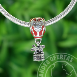 Charm Mickey & Minnie en Globo Plata