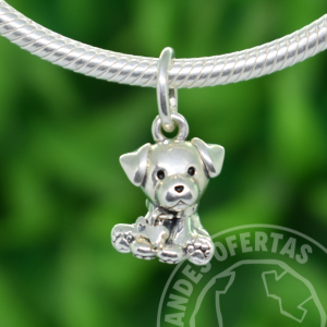 Charm Perrito Labrador Plata