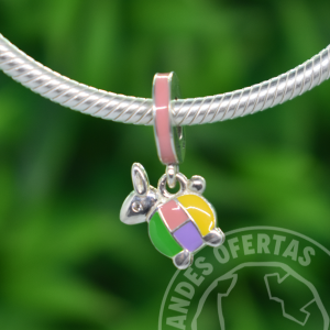 Charm Conejo Linterna Plata