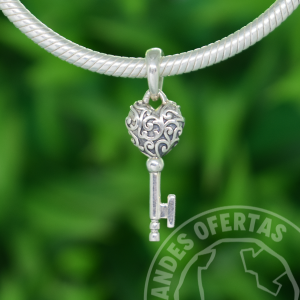 Charm Llave Real Plata