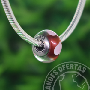 Murano Rojo Corazones Blancos