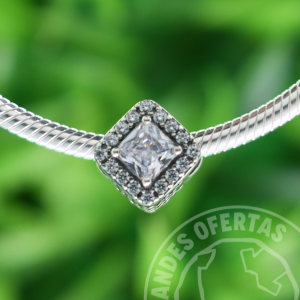 Charm Rombo Brillante Plata