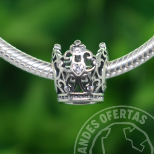 Charm Corona Princesa Disney Plata