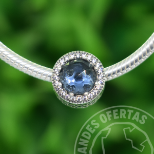 Charm Brillante Azul Plata