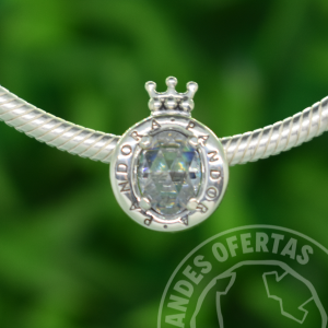 Charm Logo Pandora con Cristal Plata