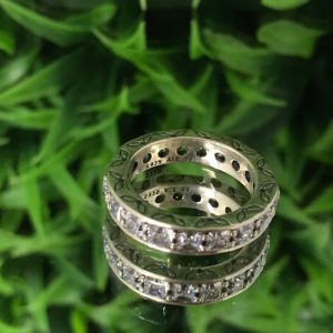 Anillo Brillos Naturales Plata