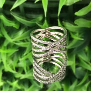 Anillo Lineas Entrelazadas Plata