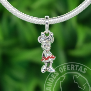 Charm Minnie Falda Roja Plata