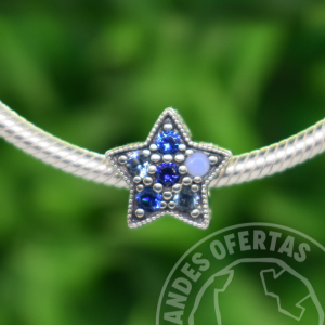 Charm Estrella Azul Plata