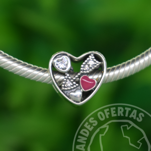 Charm Corazon y Flecha Plata