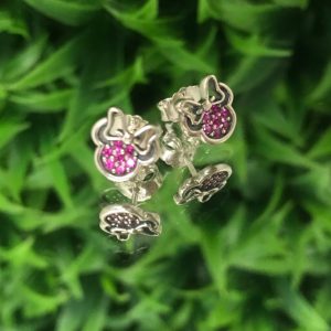 Aritos Silueta Minnie Plata