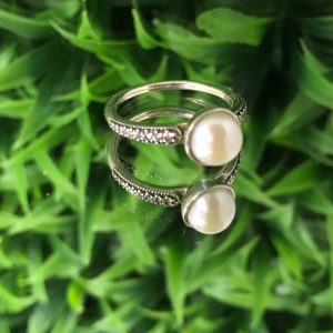Anillo Perla Clasica Plata